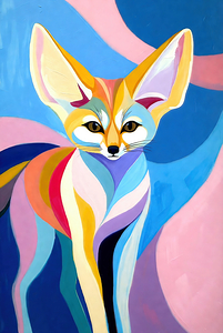 Abstract Fennec Fox Portrait