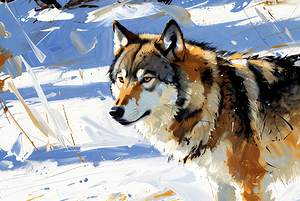 Winter Wolf Portrait