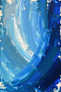 Deep Blue Abstract Painting - Modern Textured Art