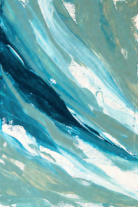 Azure Tide Abstract Seascape - Coastal Horizon Impression