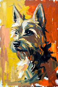 Energetic Cairn Terrier Portrait