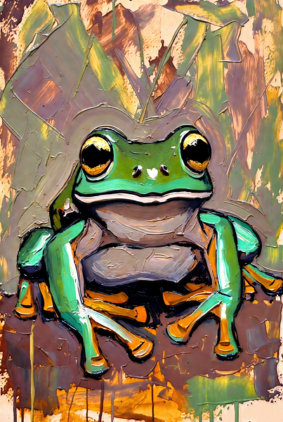 Vibrant Green Tree Frog by Chris Butler