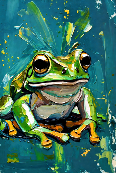 Vibrant Green Tree Frog by Chris Butler