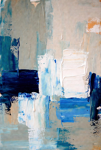 Modern Abstract Painting - Aegean Sea Layers by Chris Butler