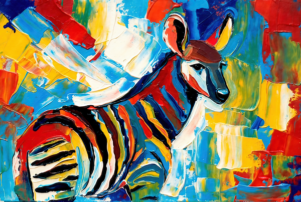 Abstract Jungle Okapi Digital Download