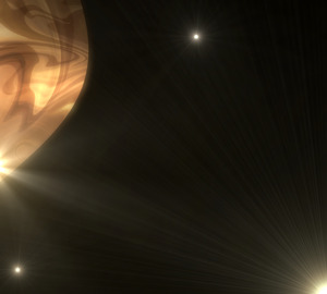 Bright planet.