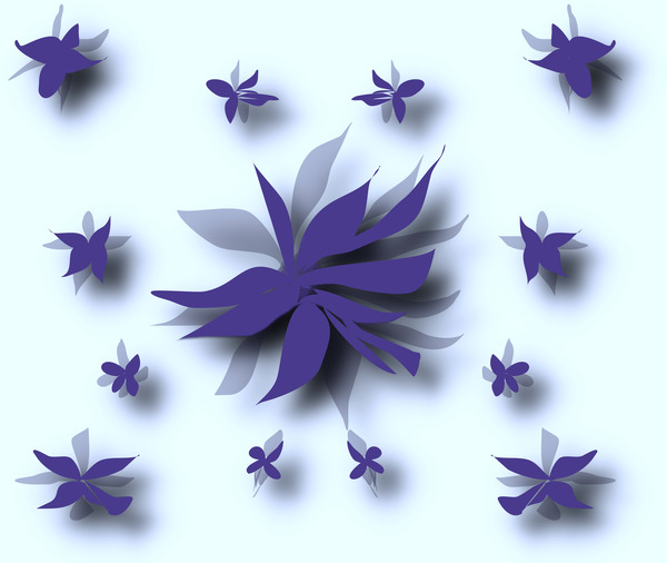 Purple flower. Print