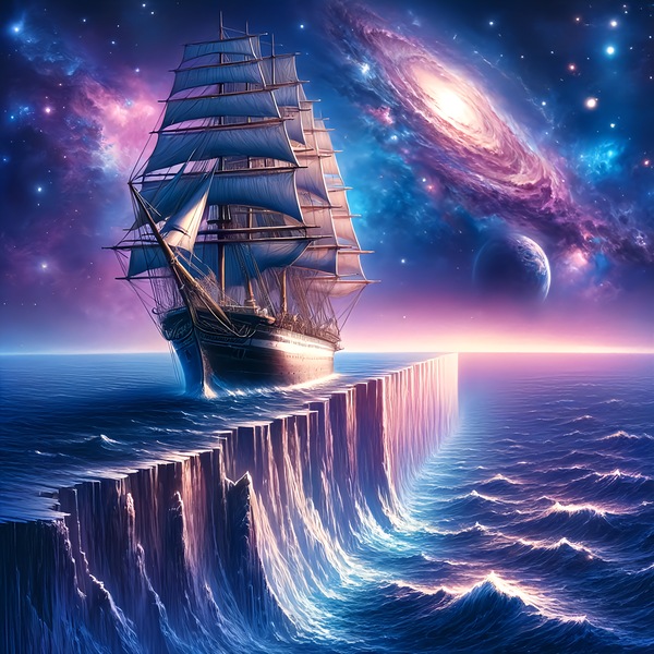 Clipper Ship at the edge of the world by HLW