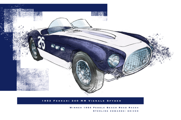  02 Ferrari 340 PRINT by GentryArts