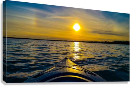 Kayak Sunset Canvas Print