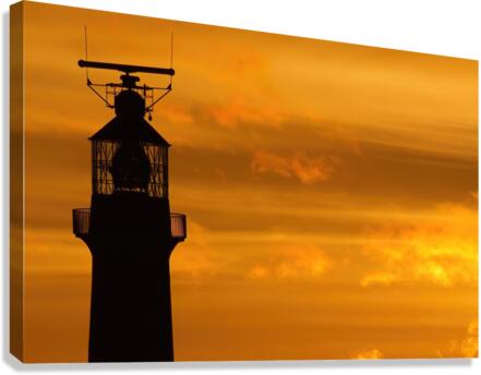 lighthouse at sundown Canvas Print