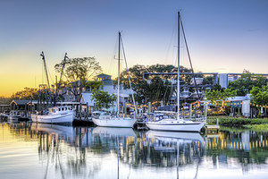 Sunrise Blues on Shem Creek South Carolina