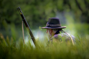 Union Soldier at Civil War Reenactment in Southwest Virginia