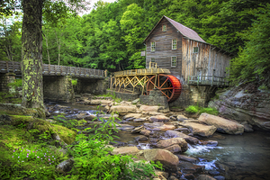 Glade Creek Grist Mill oil painting