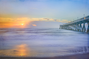 Stunning Sunrise at Wrightsville Beach North Carolina -  Soft Pastel Colors