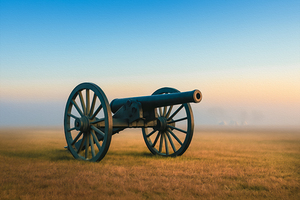 First Light on the Battlefield – Civil War Cannon
