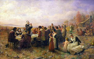The First Thanksgiving at Plymouth 1914