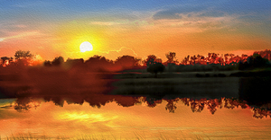 Charleston SC Coastal Sunset over Marshes
