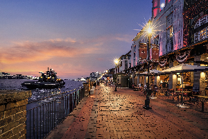 Sunrise Stroll on Savannah Riverwalk