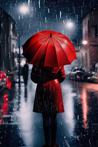 Woman with the Red Umbrella