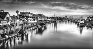 Shem Creek South Carolina in Black and White
