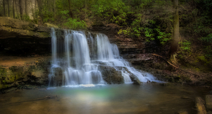 Panorama of Laurel Run Falls
