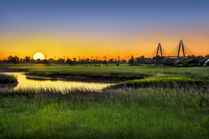 Charleston South Carolina Sunset at Ravenel Bridge
