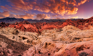 Sunset in the Mojave Desert