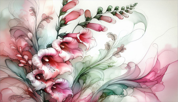 Ethereal Blooms – Whispering Foxgloves Print