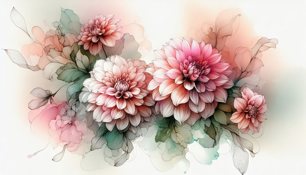 Ethereal Blooms – Majestic Dahlias Print