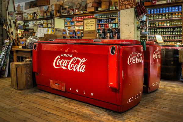 Antique Soft Drink Cooler Print