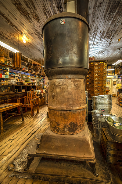 Antique Stove at the Old Country Store Print