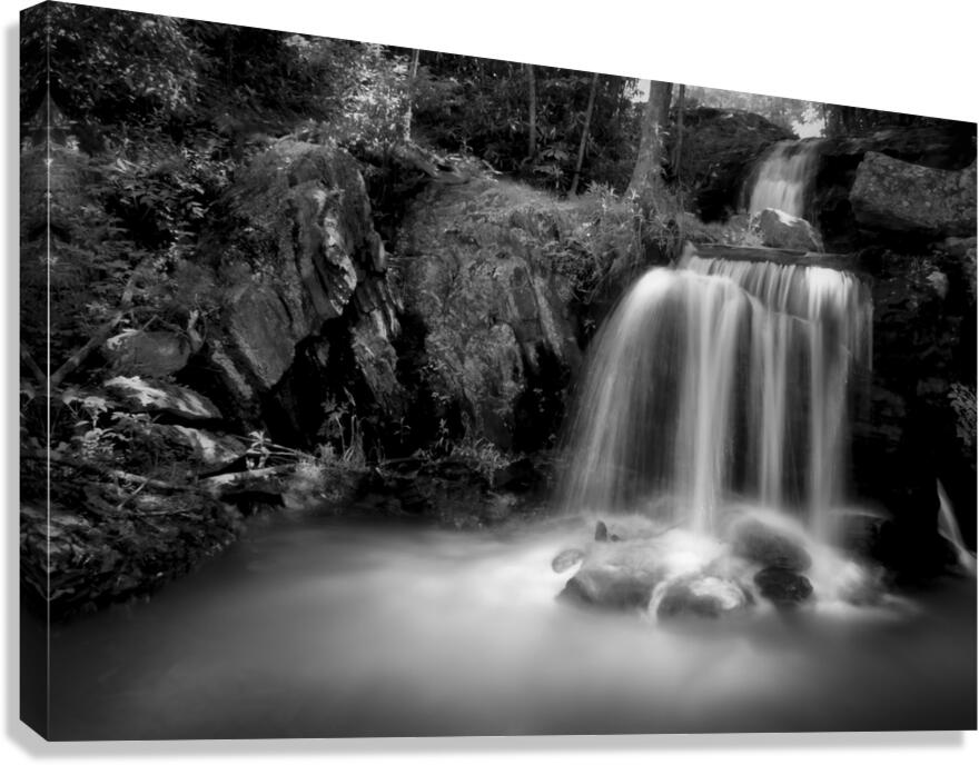 Newland Waterfalls in Grayscale Canvas Print