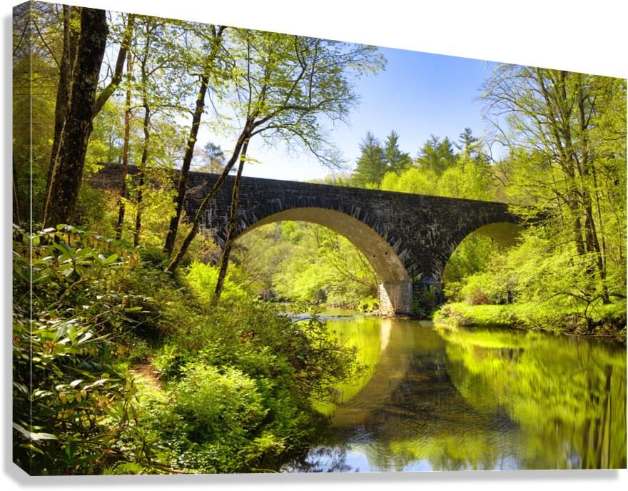 Linville River Bridge NC Canvas Print