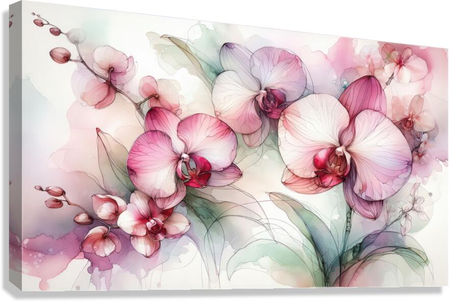 Ethereal Blooms – Radiant Orchids Canvas Print