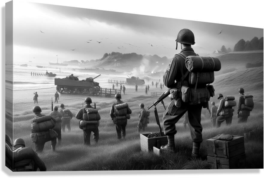 WWII Remembered – The Battlefront BW Canvas Print