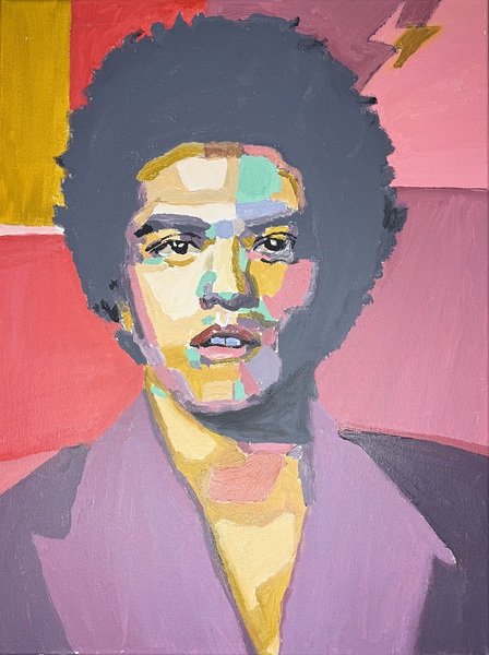 Bruno Mars   Pop Art Portrait 1 by Kassem Berjawi