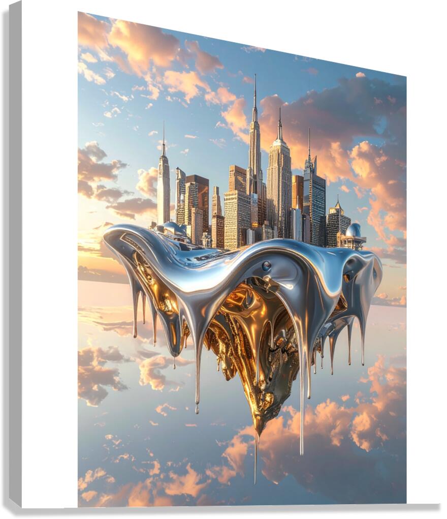 Liquid Manhattan Canvas Print