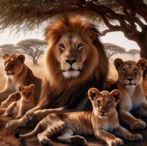 Lion Pride by ARTxART Wall Art