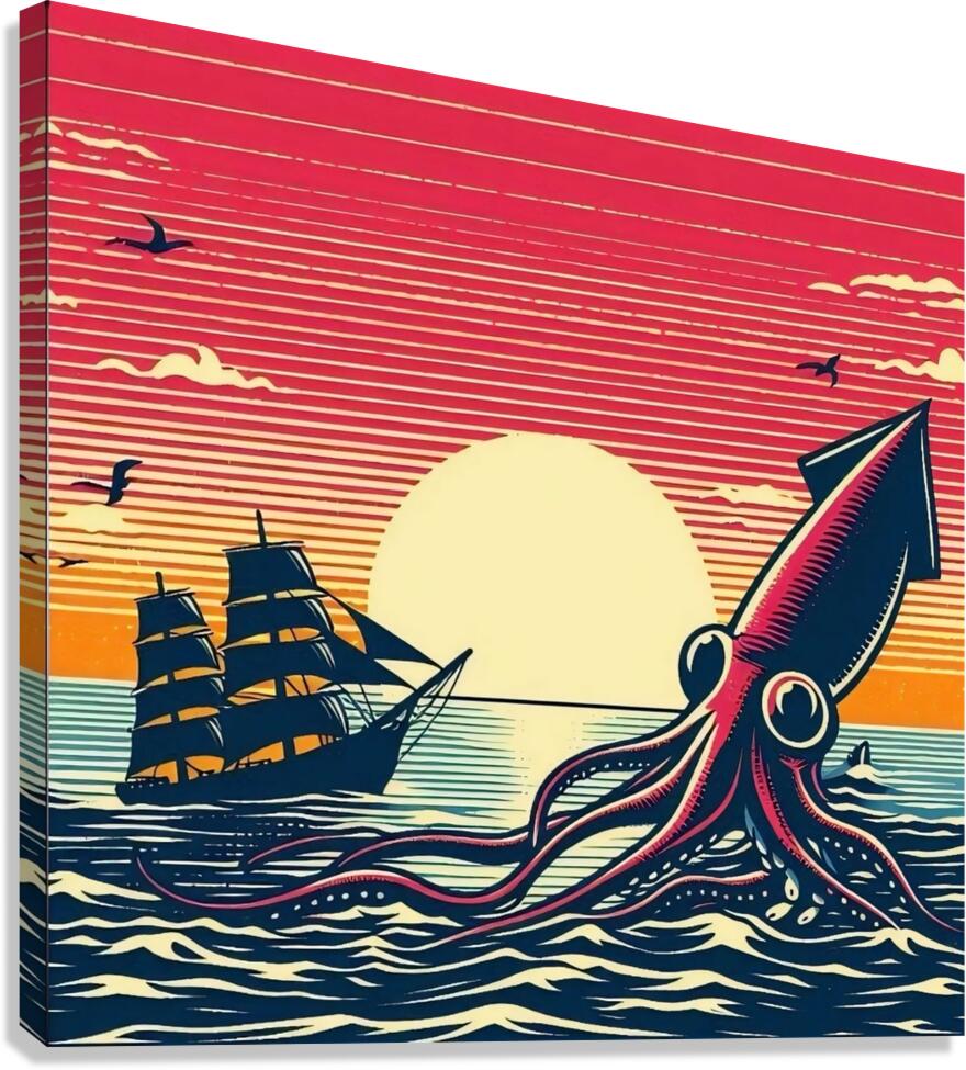 Giant Squid  Canvas Print