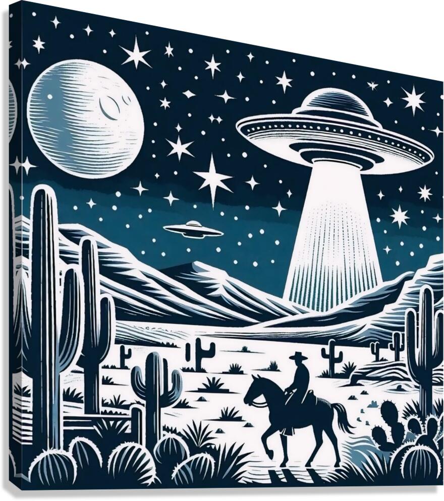 Western UFO Canvas Print