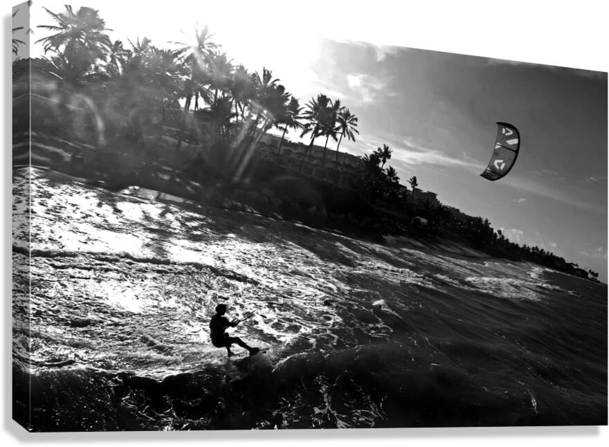 Dylan BW 01 Cabarete Bay Sept 24 Canvas Print
