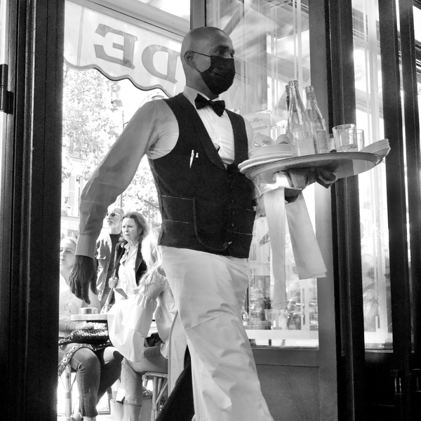Serveur Cafe Flore Print