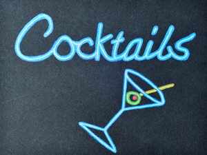 Neon Cocktails on black