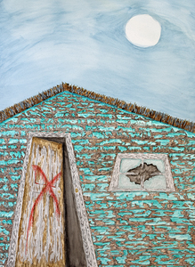 Abandoned House with Red X