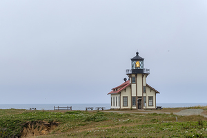 Point Cabrillo Lighthouse with light on