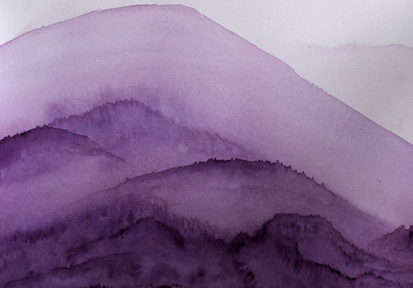Misty Mountain Purple Print