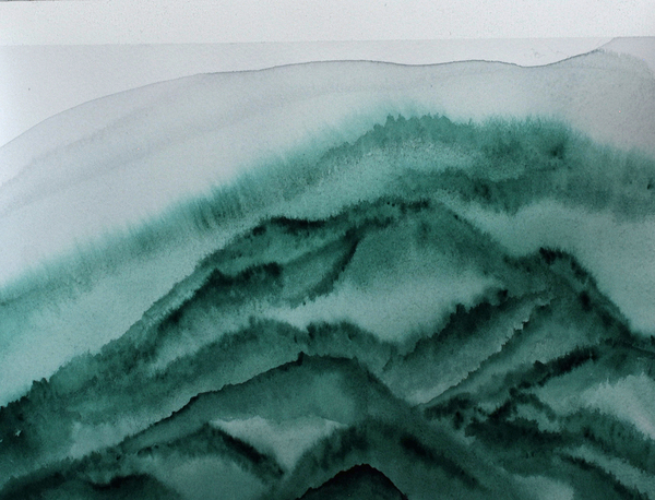 Misty Mountain Green Print