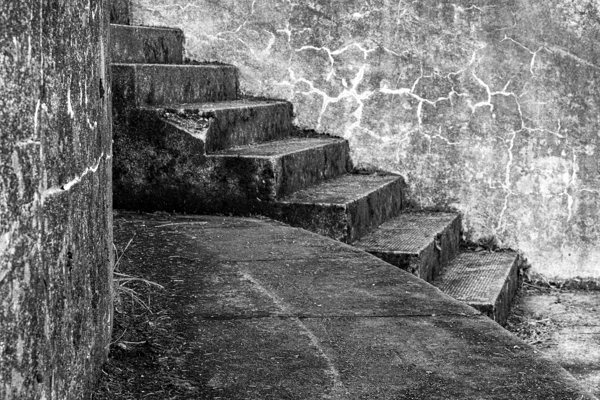Cape Disappointment Battery 247 steps in B&W Print