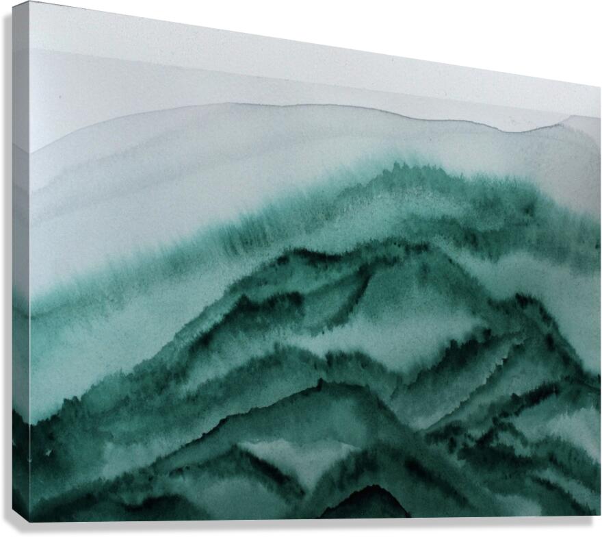 Misty Mountain Green Canvas Print